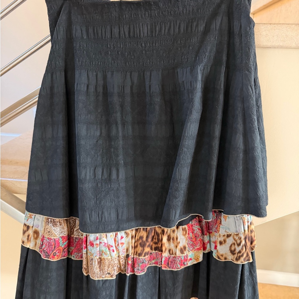 Vintage Roberto Cavalli FREAKY Black and Floral Skirt - Picture 2 of 16